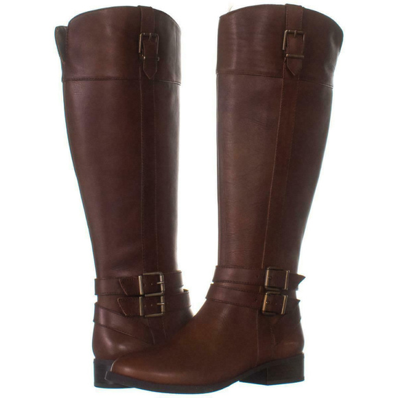 INC International Concepts Shoes - INC Harness Strap Frankii Wide Calf Riding Boots